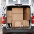 Delivery van loaded with boxes